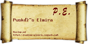 Puskás Elmira névjegykártya